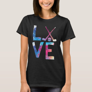Camiseta Amor Hóquei no Gelo Hóquei Feminino Hóquei no Gelo