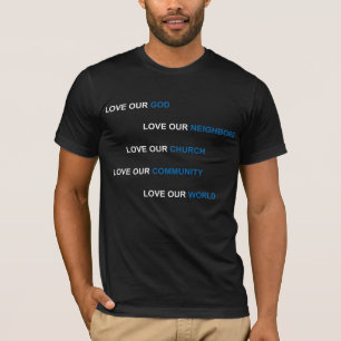CAMISETA AMOR IGREJA T SHIRT INGLÊS