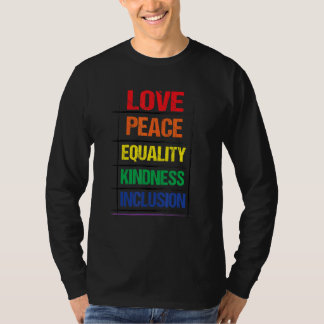 Camiseta Amor Igualdade de Paz Inclusão Cinematográfica Arc