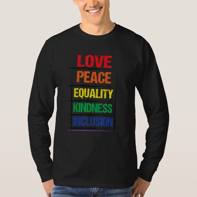 Camiseta Amor Igualdade de Paz Inclusão Cinematográfica Arc (Frente)