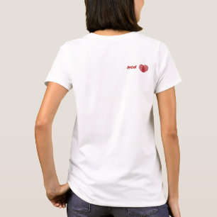 Camiseta Amor Impressão Digital Vermelha Coração