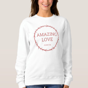 Camiseta Amor incrível - Páscoa de Jesus Coroa de Cornos