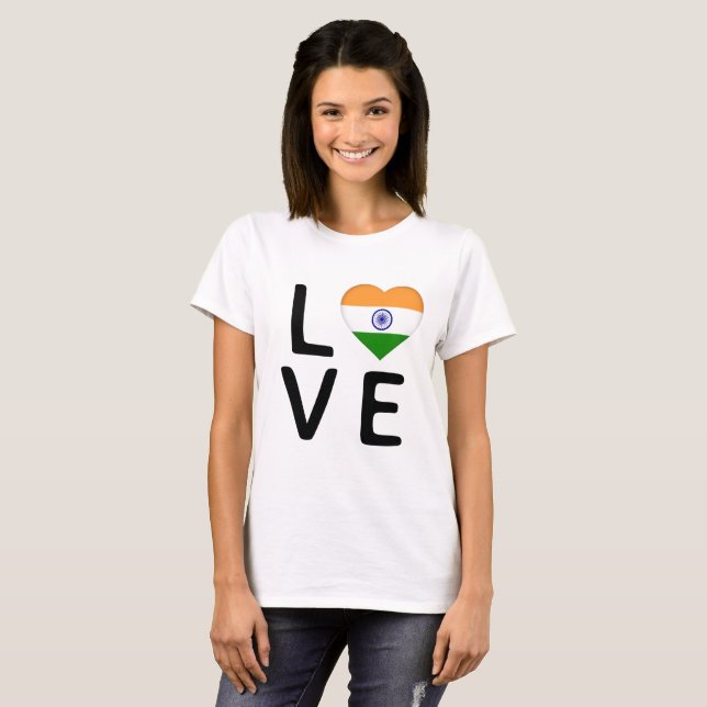 Camiseta Amor - Índia Flag (Frente Completa)