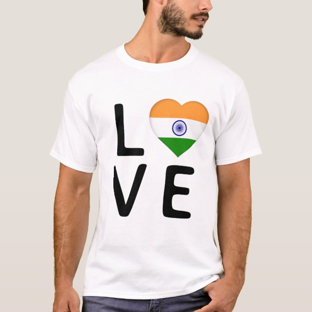 Camiseta Amor - Índia Flag (Frente)