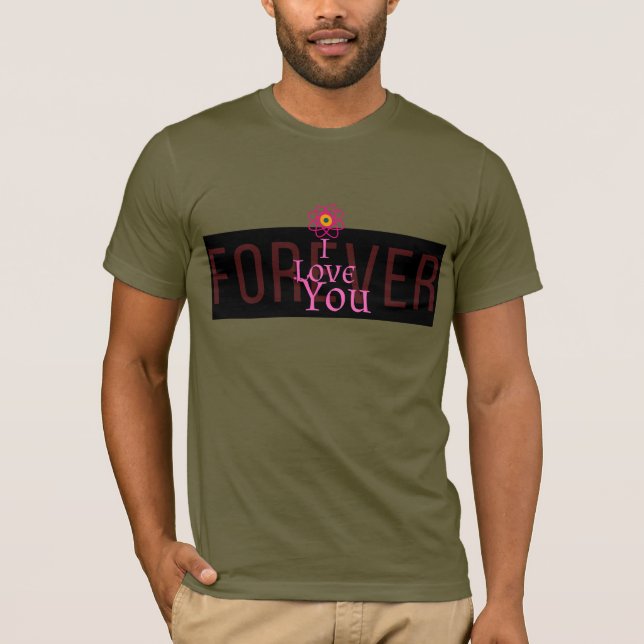 Camiseta Amor infinito - Design Romântico do Coração Atômic (Frente)
