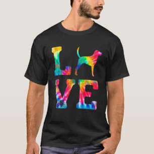 Camiseta Amor Inglês Foxhound Tie Dog Mãe Pai