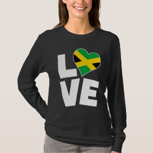 Camiseta Amor Jamaica Bandeira Jamaicana Férias Caribe Regg