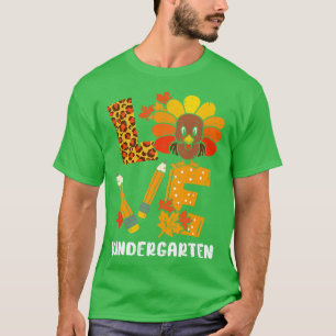 Camiseta Amor Jardim de Infância Turquia Feliz Ação de Graç