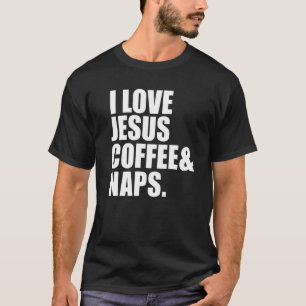 Camiseta Amor Jesus Café e Naps Fé Cristã Jesus G