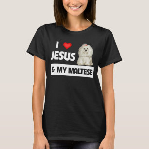 Camiseta Amor Jesus Meu Cachorro Maltês Mãe Pai Maltipoo De