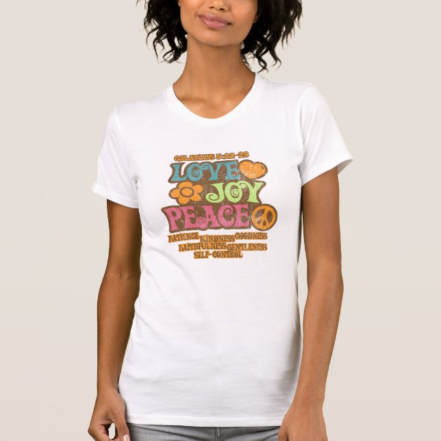Camiseta Amor, Joy, Paz (Frente)