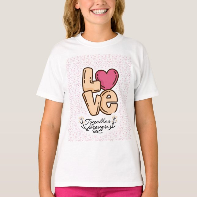 Camiseta amor juntos, citação eterna (Frente)