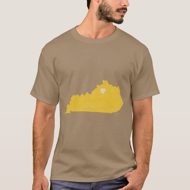 Camiseta Amor Kentucky em Amarelo Oversized (Frente)