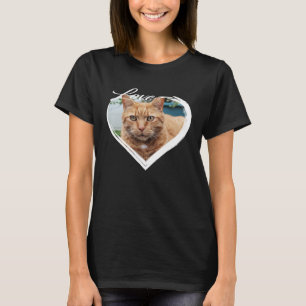 Camiseta Amor Laranja Tabby Ginger Cat Kitten Eu Adoro Meu 