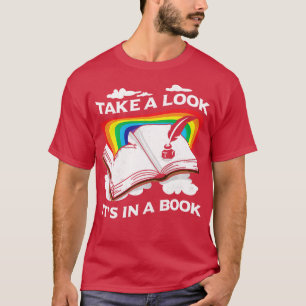 Camiseta Amor Leitura Amor Arco-Íris Presente Retro Rainbow