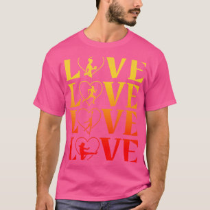Camiseta Amor Levantamento de Peso Correndo Basquete Taekwo