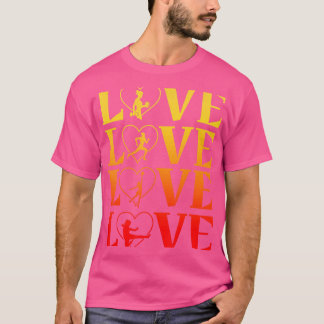 Camiseta Amor Levantamento de Peso Correndo Basquete Taekwo