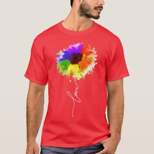 Camiseta Amor LGBT Gay Lésbica LGBT Bandeira Arco-Íris Gay