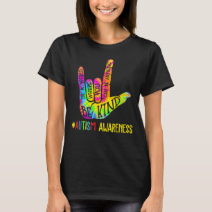 Camiseta Amor Linguagem de Sinais Autismo Atenção Tie Dye