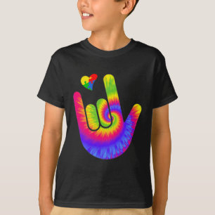 Camiseta Amor Linguagem de Sinais Autismo Sensibilização Co