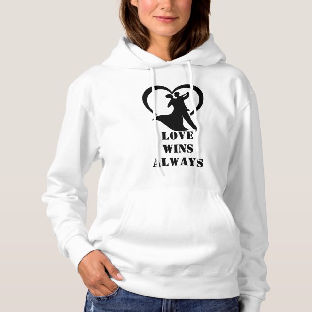 Camiseta Amor Livre ganha sempre Hoodie Unisex - Inspirati (Frente)