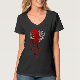 Camiseta Amor Louco Machuca Dor Cardíaca Quebrada Esqueleto
