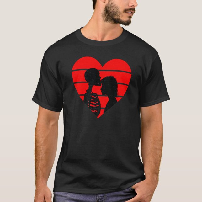 Camiseta Amor Louco Machuca Dor Cardíaca Quebrada Esqueleto (Frente)
