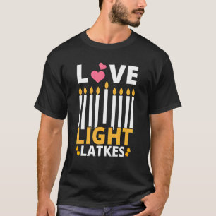 Camiseta Amor Luz Trava Hanukkah Chanukah Homens Judeus Que