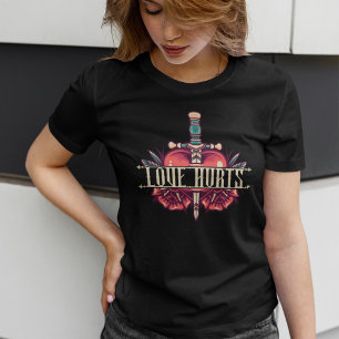 Camiseta Amor Machuca coração e punhal