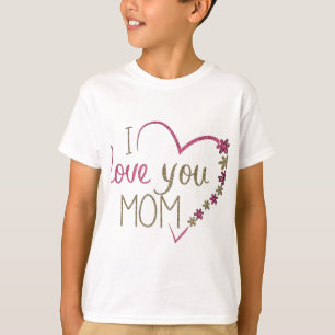 Camiseta Amor Mãe Dia de as mães Heart