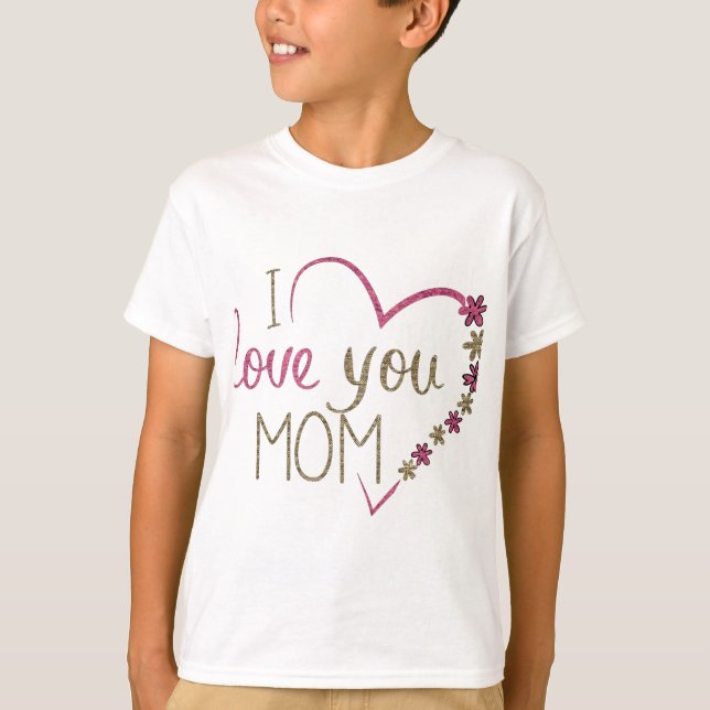 Camiseta Amor Mãe Dia de as mães Heart (Frente)