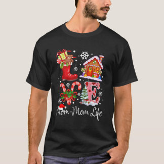 Camiseta Amor Mãe-Mãe Vovó de Natal Presente