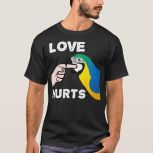 Camiseta Amor Magoa Papagaio Azul e Dourado