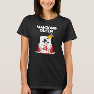 Camiseta Amor Mahjong Jogando Jogo Chinês Jogador Mah Jongg