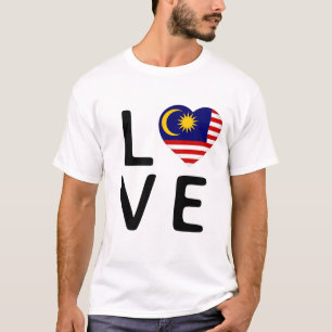 Camiseta Amor - Malásia Flag