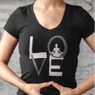 Camiseta Amor Meditação de Yoga Saúde Holística Vida Natura