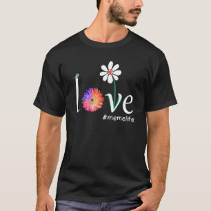 Camiseta Amor Memelife Watercolor Flower Bird Avó Mothe