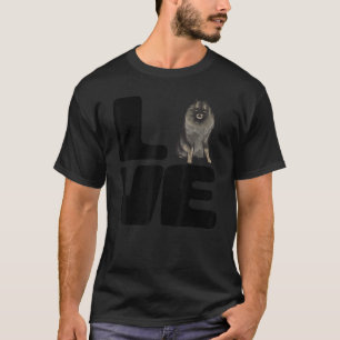 Camiseta Amor Meu Cão Keeshond