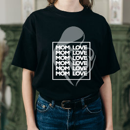Camiseta Amor moderno à mãe - Dia da mãe minimalista