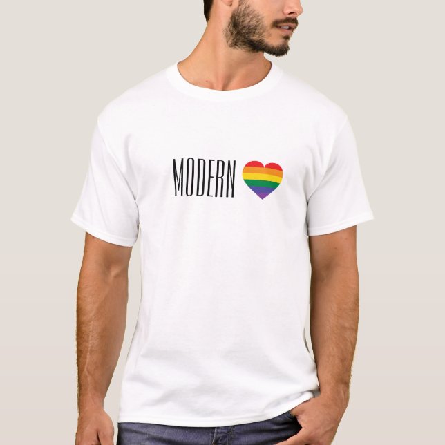 Camiseta Amor Moderno - Arco-Íris (Frente)