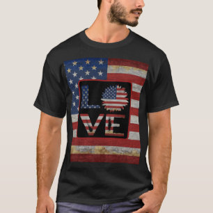 CAMISETA AMOR MODERNO BANDEIRA AMERICANA ESTRAGADA BANDEIRA
