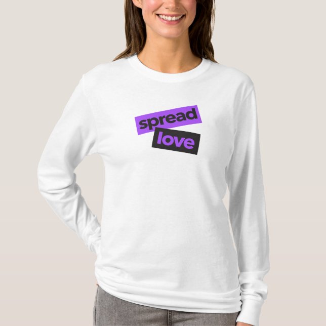 Camiseta Amor moderno, urbano, vibrante, gráfico moderno, e (Frente)