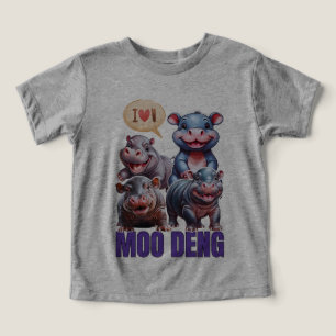 Camiseta Amor moo Deng Tailandês engraçado bebê famoso hipp