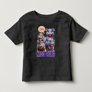 Camiseta Amor moo Deng Tailandês engraçado bebê famoso hipp
