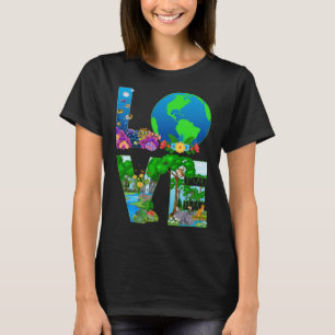 Camiseta Amor Mundo Dia da Terra 2023 Planeta Ambiental Ani
