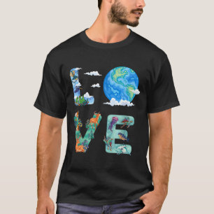 Camiseta Amor mundo dia da terra 2026 ambiental animal tre