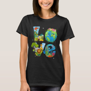Camiseta Amor mundo dia da terra 2026 ambiental animal tre