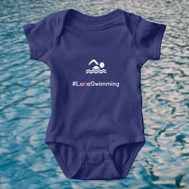 Camiseta Amor Nadando nadador (Royal blue color bodysuit)