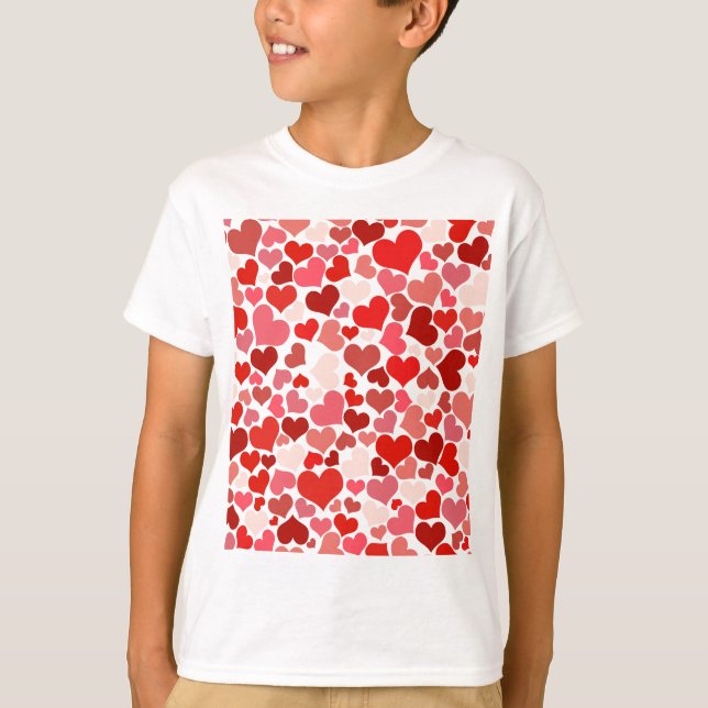 Camiseta Amor, Namorados, Dia, Coração, Mulheres, Rosa, Ros (Frente)