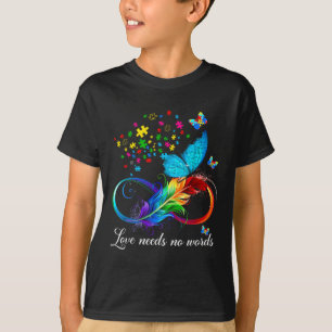 Camiseta Amor Não Precisa De Palavras Autismo Crianças Mamã